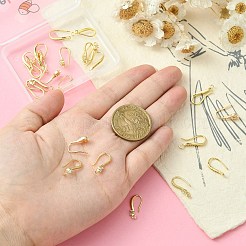 24Pcs 6 Style Brass Micro Pave Clear Cubic Zirconia Earring Hooks&nbsp;KK-BBC0002-11
