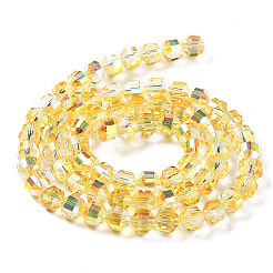 Electroplate Rondelle Glass Beads Strands&nbsp;EGLA-A036-09A-FP01