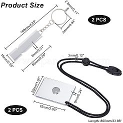 4Pcs Aluminum Alloy Double Frequency Whistles&nbsp;FIND-NB0002-98