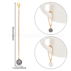 Flat Round with Letter Alloy Enamel Wine Glass Charms&nbsp;AJEW-AB00184-12