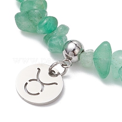 Natural Green Aventurine Chip Beaded Stretch Bracelets&nbsp;BJEW-JB11133-04