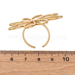 304 Stainless Steel Adjustable Cuff Rings for Women&nbsp;RJEW-Z099-01G-01
