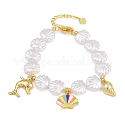 Ocean Brass Enamel Charm Bracelets for Women&nbsp;KK-CBA68DA-15C-G