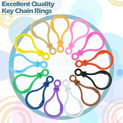 Opaque Solid Color Bulb Shaped Plastic Push Gate Snap Keychain Clasp Findings&nbsp;KY-YW0001-55