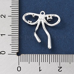 Brass Micro Pave Clear Cubic Zirconia Pendants&nbsp;KK-G491-24S-01