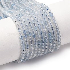 Natural Aquamarine Beads Strands&nbsp;G-F509-02-2mm