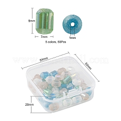 50Pcs 5 Colors Transparent Electroplate Glass Beads Strands&nbsp;EGLA-YW0001-36