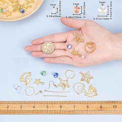 DIY Star & Moon Earring Making Kits&nbsp;DIY-SC0013-57
