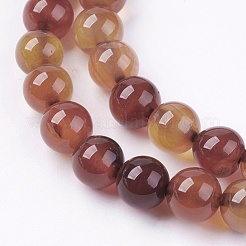 Natural Agate Bead Strands&nbsp;G-R173-8mm-05