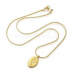 Ion Plating(IP) 304 Stainless Steel Pendant Necklace&nbsp;NJEW-K255-15G