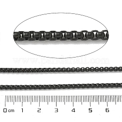 Ion Plating(IP) 304 Stainless Steel Venetian Chains Box Chains&nbsp;CHS-H001-2.8mm-05B