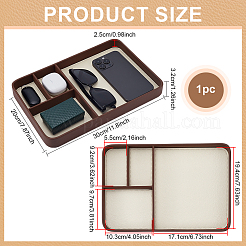 4 Grids Leather Jewelry Display Trays for Earrings Rings Bracelets&nbsp;AJEW-WH0816-545B