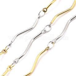 Ion Plating(IP) 304 Stainless Steel Wave Bar Link Chains&nbsp;CHS-M005-10GP