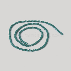 Electroplate Imitation Jade Glass Faceted Rondelle Beads Strands&nbsp;GLAA-A024A-10A