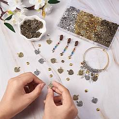 200Pcs 2 Style Tibetan Style Alloy Pendants&nbsp;FIND-SZ0002-33AS
