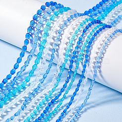 24Strands 12 Styles Transparent Faceted Glass Beads&nbsp;GLAA-GA0002-04