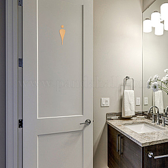 Acrylic Mirror Toilet Signs Set&nbsp;AJEW-WH0043-56A