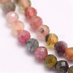 Natural Multicolor Tourmaline Beads Strands&nbsp;G-F509-35-4mm