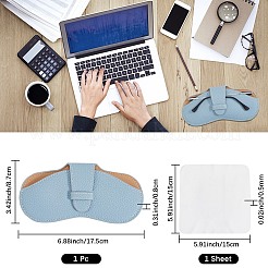 1Pc PU Leather Glasses Case&nbsp;AJEW-CN0004-43C