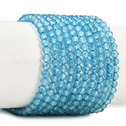 Natural Blue Topaz Beads Strands&nbsp;G-B175-D21-3mm