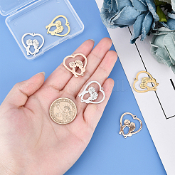 6Pcs 3 Colors 304 Stainless Steel Pendants&nbsp;STAS-UN0030-37