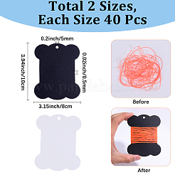 80Pcs 2 Colors Bone Shape Paper Thread Winding Boards&nbsp;SENE-SC0001-06