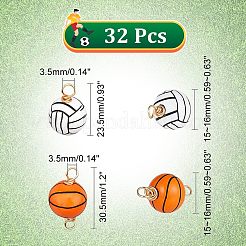 32Pcs 2 Style Natural Wood Pendants & Connector Charms&nbsp;FIND-CA0005-91