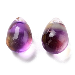 Electroplate Glass Charms&nbsp;GLAA-P049-C07