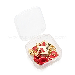 12Pcs 6 Style Real 18K Gold Plated Brass Enamel Pendants&nbsp;KK-LS0001-43