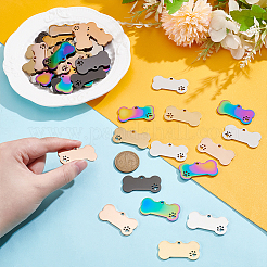 50Pcs 5 Colors Stainless Steel Pendants&nbsp;STAS-WA0001-01