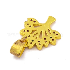 Brass Micro Pave Cubic Zirconia Pendants&nbsp;KK-E108-37G-01