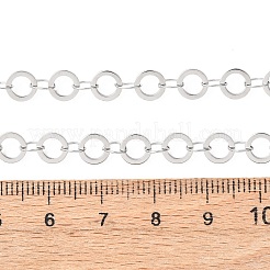 304 Stainless Steel 6MM Ring Link Chain Necklaces&nbsp;NJEW-P343-01A-P