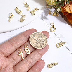 10Pcs 10 Styles Brass Charms&nbsp;KK-BBC0025-93
