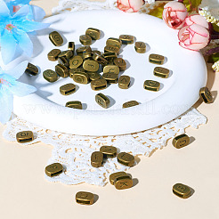 52Pcs 26 Styles Tibetan Style Alloy Slide Charms&nbsp;FIND-TA0003-80