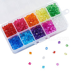 Faceted Bicone Transparent Acrylic Beads&nbsp;TACR-CJ0001-03