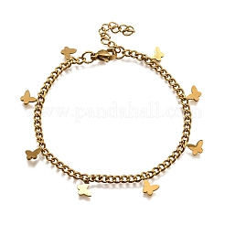 304 Stainless Steel Butterfly Bracelets&nbsp;BJEW-R021-06G