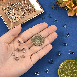 60Pcs 6 Styles 304 Stainless Steel Snap on Bails&nbsp;STAS-YW0002-83