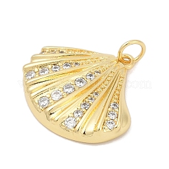 Brass Micro Pave Cubic Zirconia Pendants&nbsp;KK-U058-41G