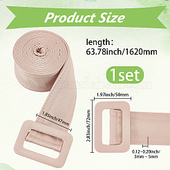 1Pc Cloth Waist Belts with Alloy Buckles for Coat&nbsp;AJEW-GF0015-07A