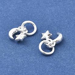 Fine Silver Moon Star Charms&nbsp;X-STER-D302-02S