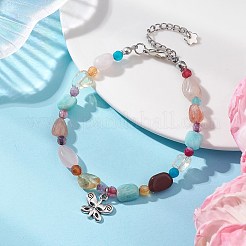Butterfly Alloy Charm Bracelets&nbsp;BJEW-JB14021