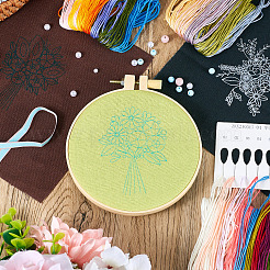 DIY Bouquet Pattern 3D Embroidery Starter Kits&nbsp;DIY-TA0006-26