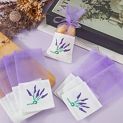 25Pcs Printed Cotton Organza Dried Flower Storage Drawstring Bags with Ribbon&nbsp;ABAG-SP0001-56B
