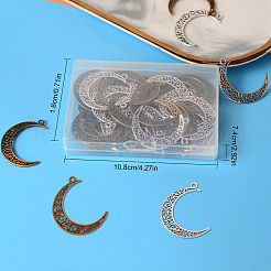 40Pcs 2 Styles Tibetan Style Alloy Pendants&nbsp;TIBE-SC0001-70