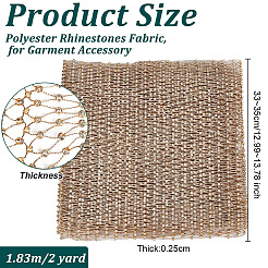 Polyester Rhinestones Fabric&nbsp;DIY-WH0578-42B