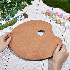 Oval Wood Color Palette&nbsp;AJEW-WH20098-001