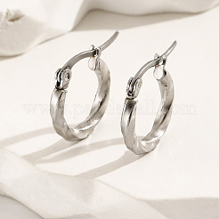 Fashionable Unique Design 201 Stainless Steel Twist Hoop Earrings&nbsp;TL6585