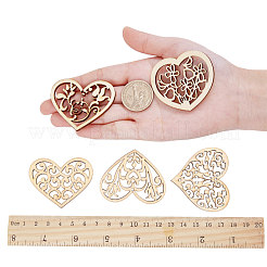 Undyed Wood Pendants&nbsp;WOOD-I004-35