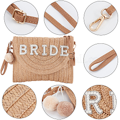 Women's Straw Knitted Bag&nbsp;AJEW-WH0348-17