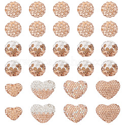 38Pcs Handmade Polymer Clay Rhinestone Beads&nbsp;CLAY-BT0001-14